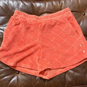 The Upside Coral Terry Athletic Shorts